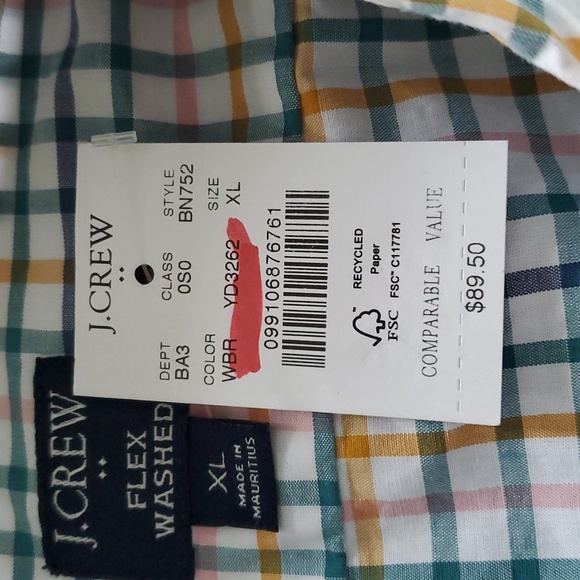J. Crew XL longsleeve single pocket NWT - Picture 5 of 6
